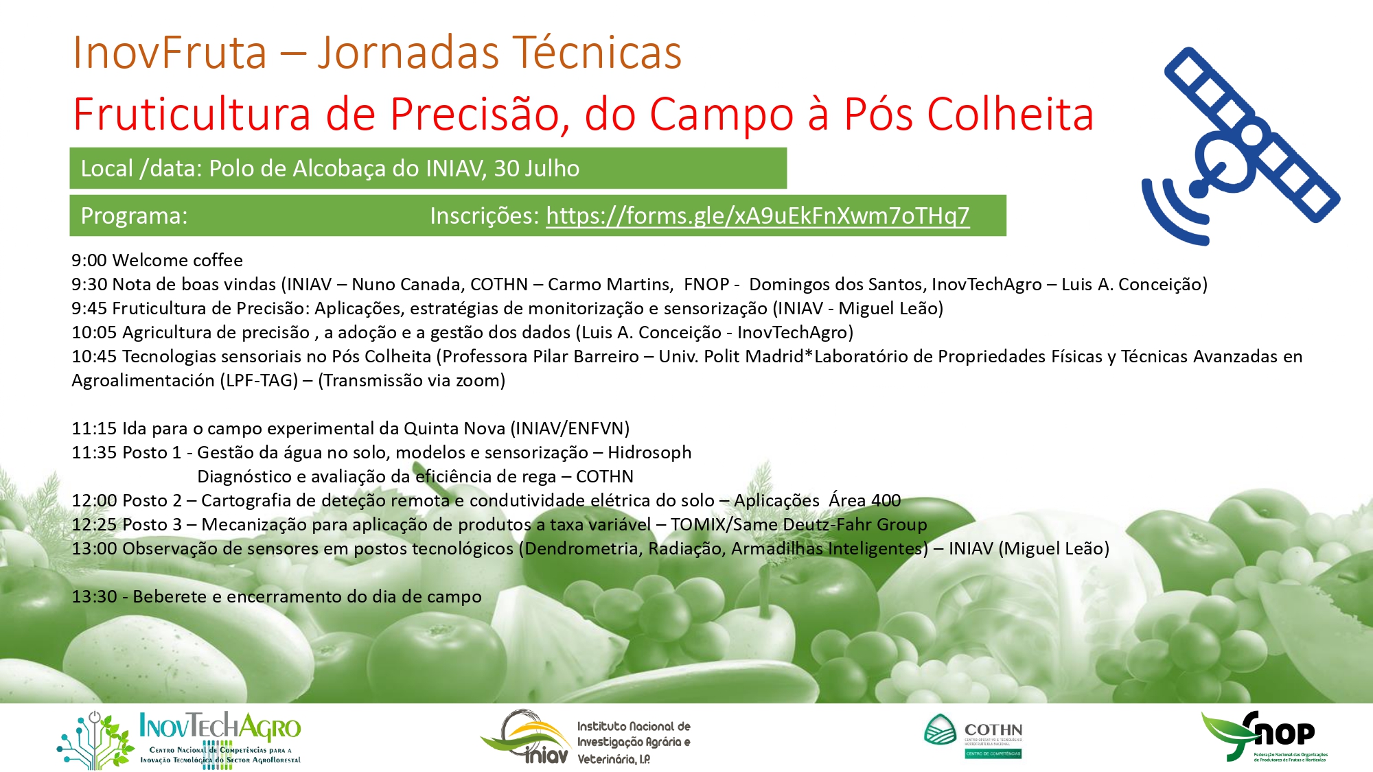 Jornadas técnicas "Fruticultura de precisão, do campo à pós-colheita”